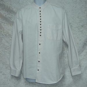 Men's Collarless Shirt Celtic Ranch Irish Traditional size-M